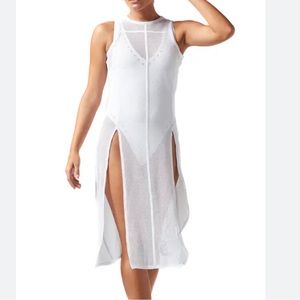 Blank Noir net midi cover up